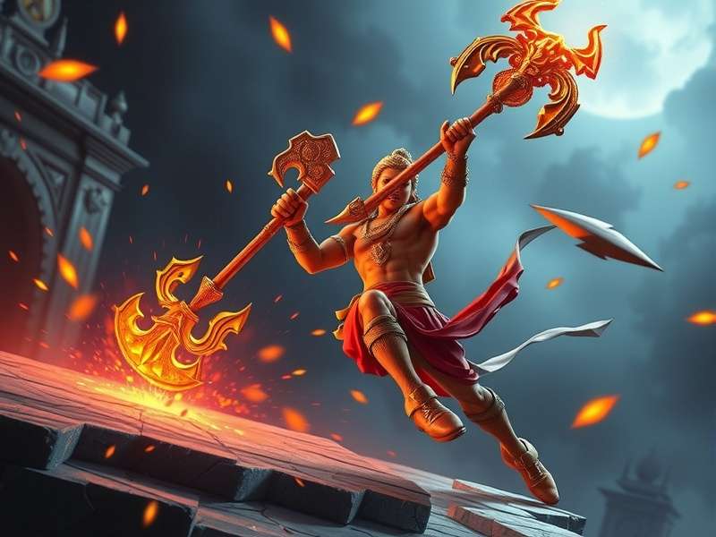 Mighty Hindu Mace Combat Scene